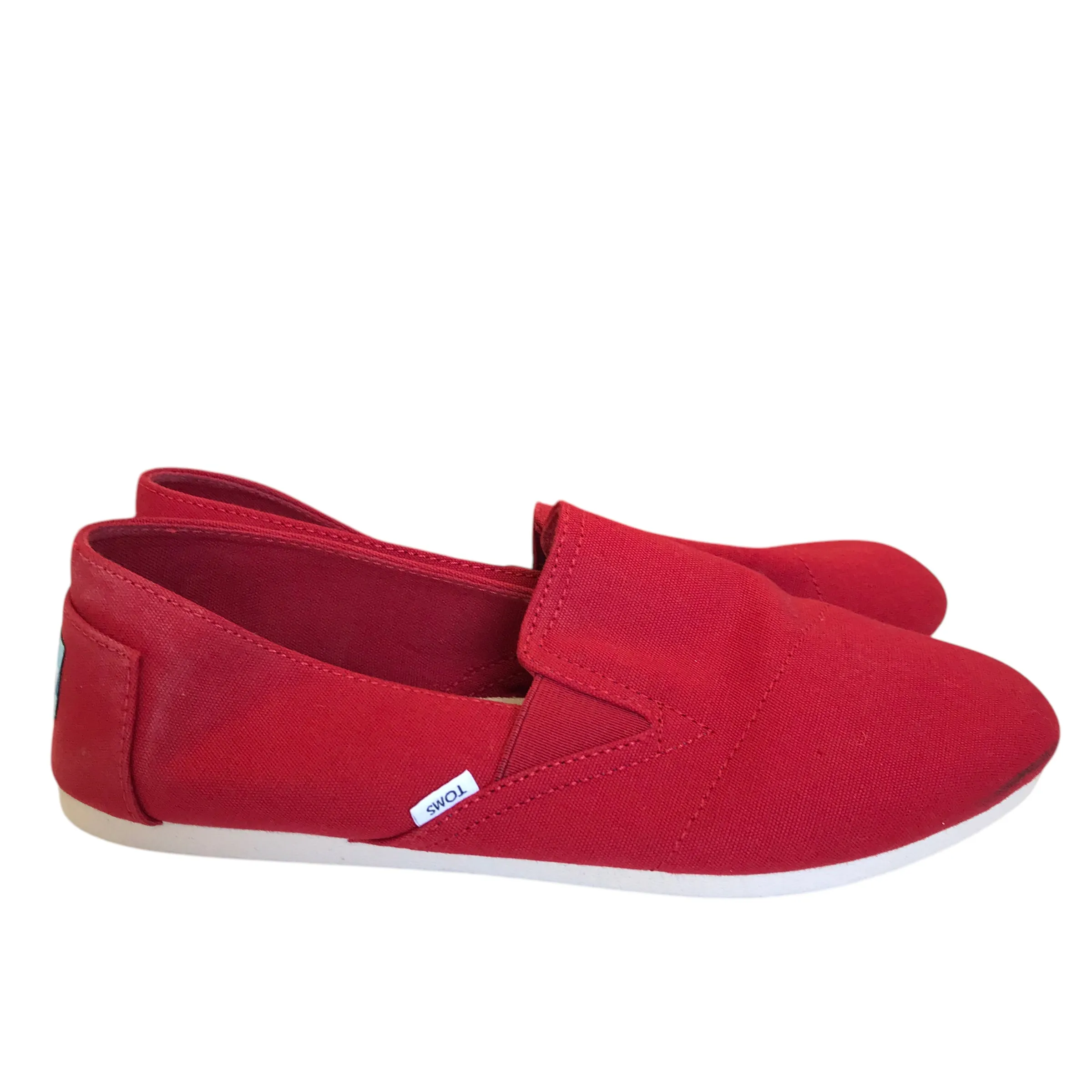 Shoes Flats By Toms In Red, Size:6.5 toms