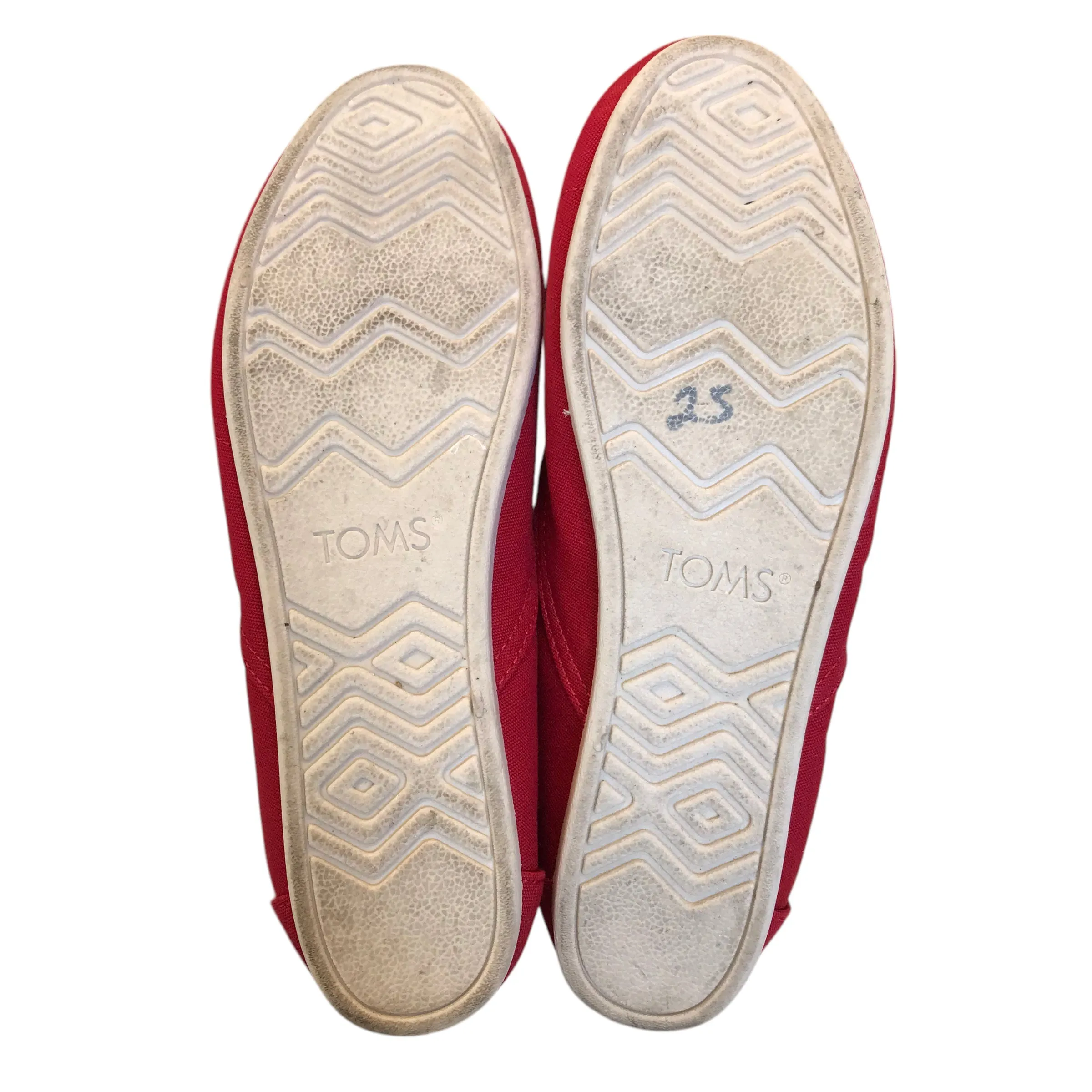 Shoes Flats By Toms In Red, Size:6.5 toms