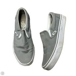 Shoes Flats By Vans In Grey & White, Size: 8.5