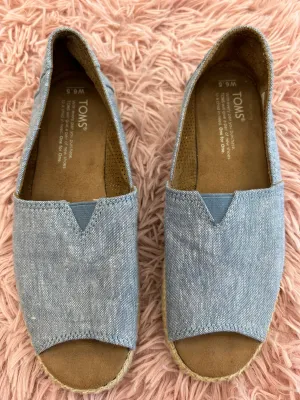 Shoes Flats Espadrille By Toms In Denim, Size: 6.5 toms