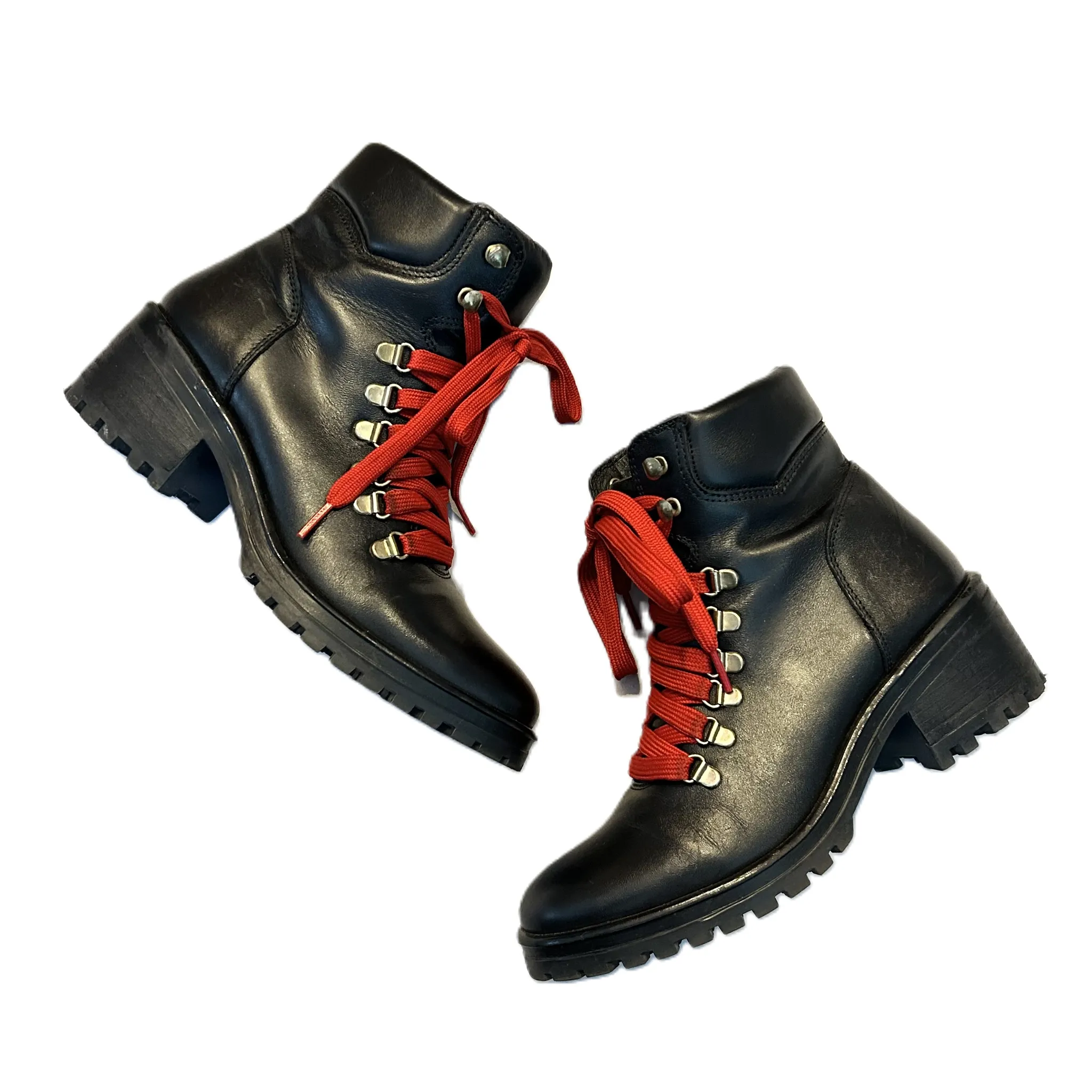 Shoes Heels Block By Steve Madden In Black & Red, Size: 8.5 steve madden