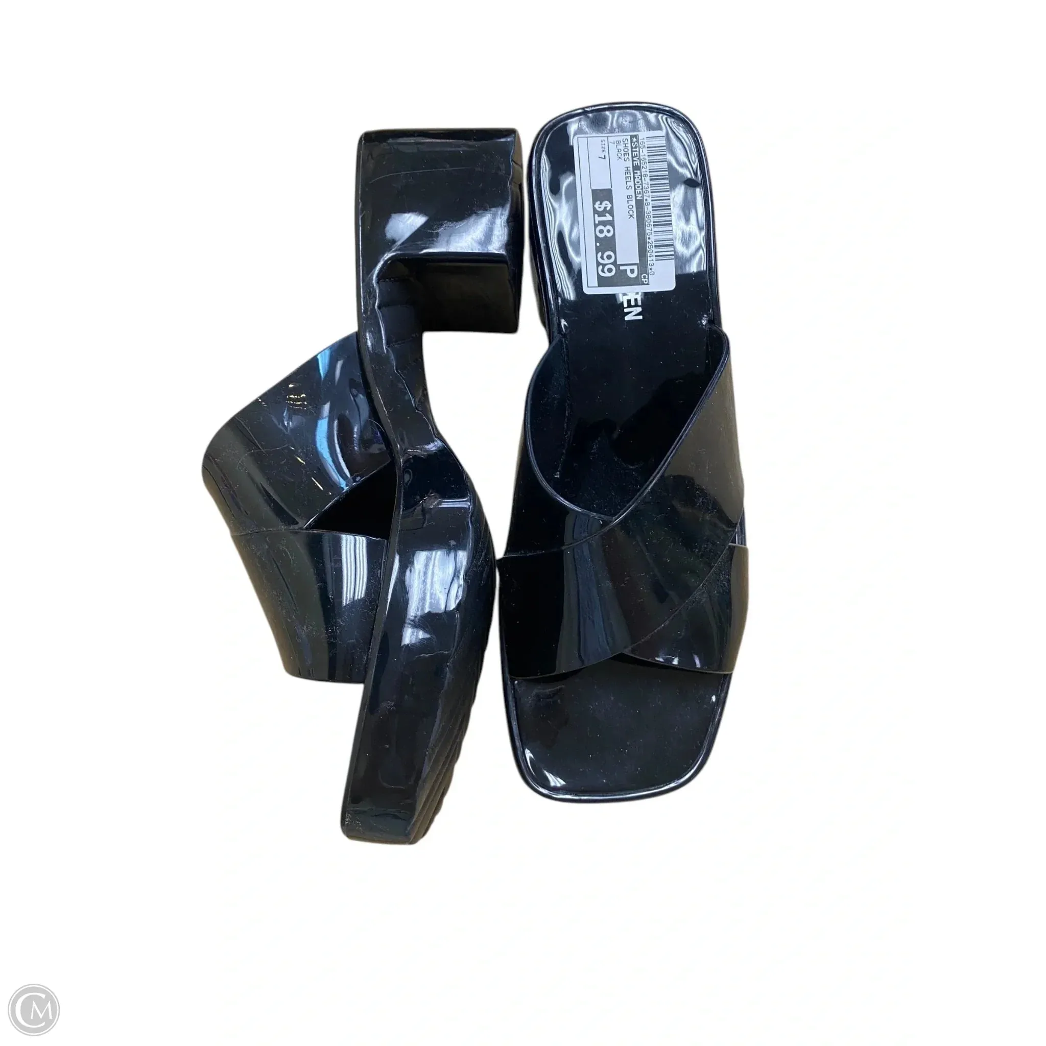 Shoes Heels Block By Steve Madden In Black, Size: 7 steve madden
