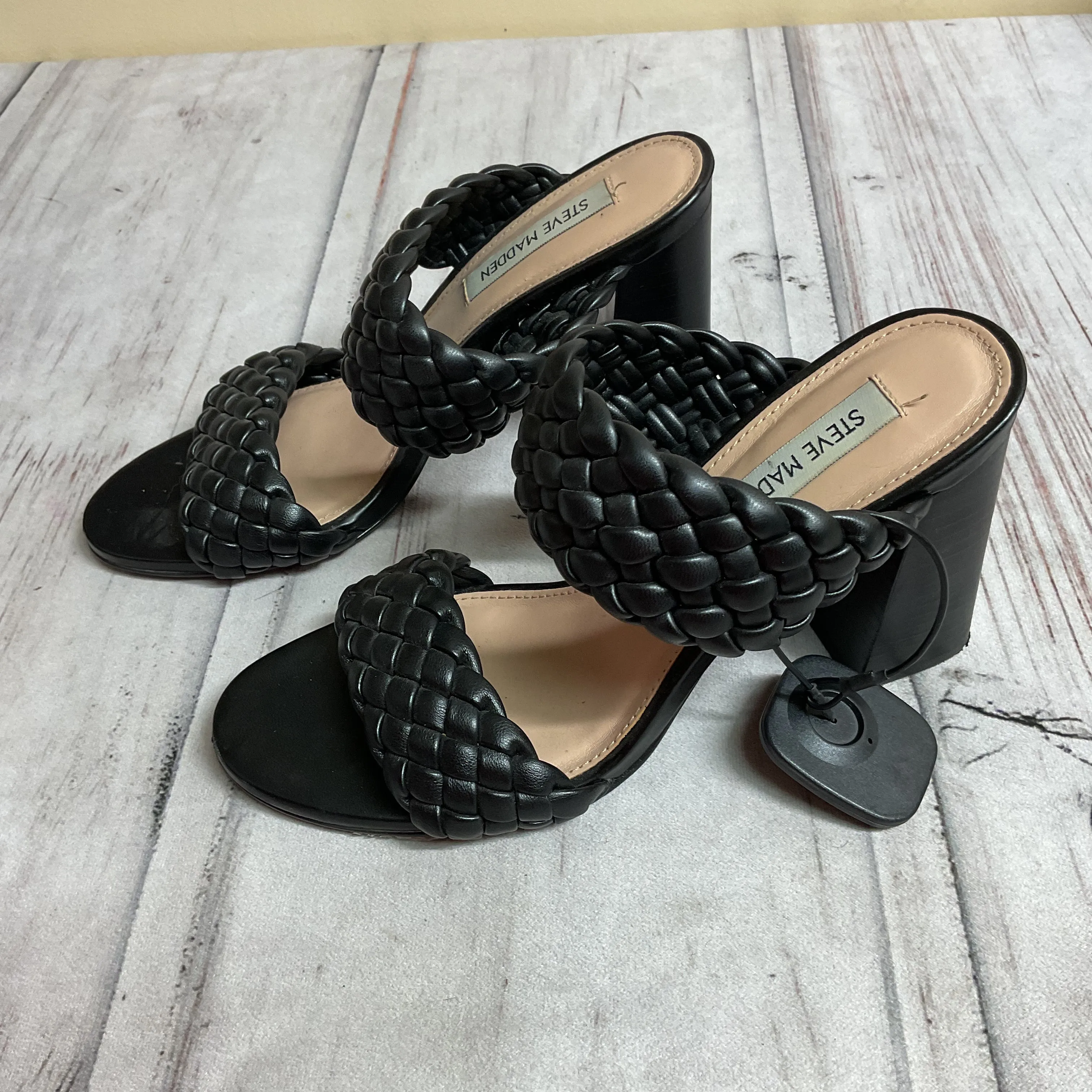 Shoes Heels Block By Steve Madden In Black, Size:8 steve madden
