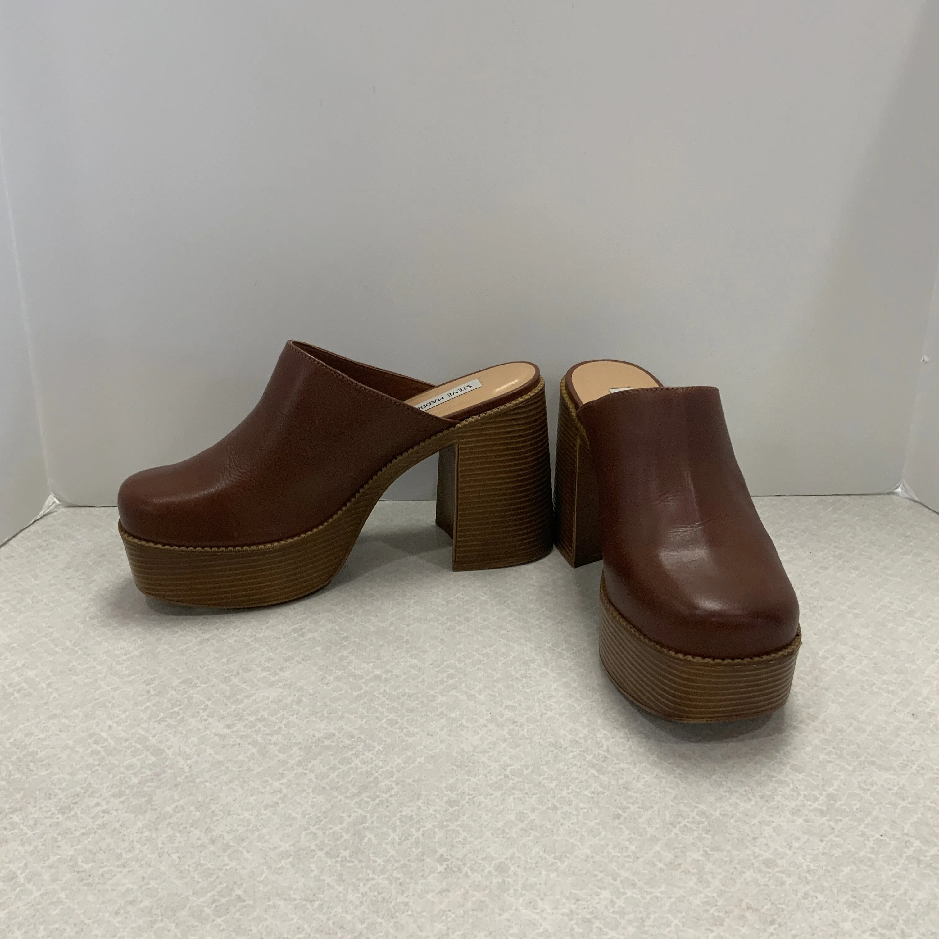 Shoes Heels Block By Steve Madden In Brown, Size: 10 steve madden