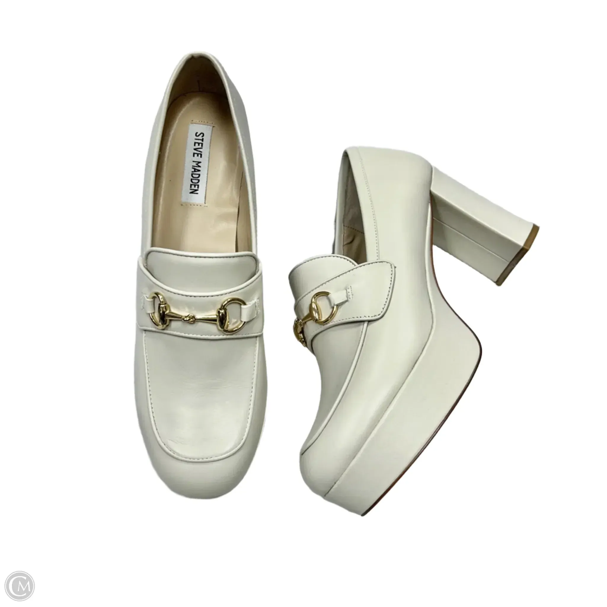 Shoes Heels Block By Steve Madden In Ivory, Size: 11 steve madden