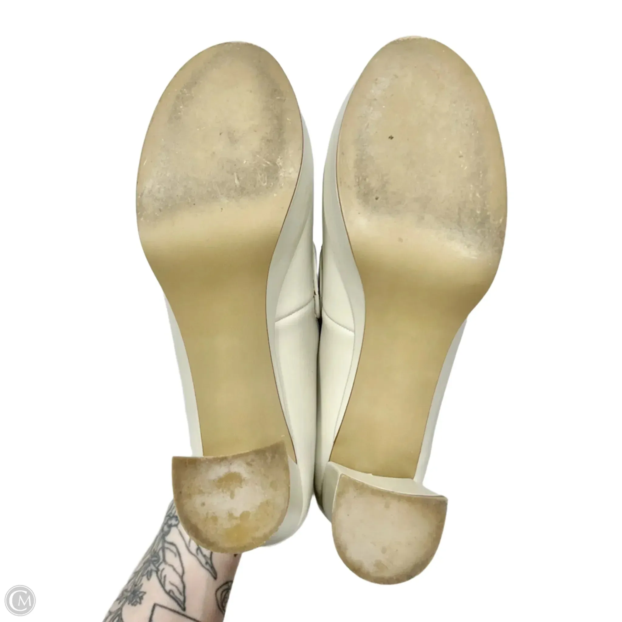 Shoes Heels Block By Steve Madden In Ivory, Size: 11 steve madden