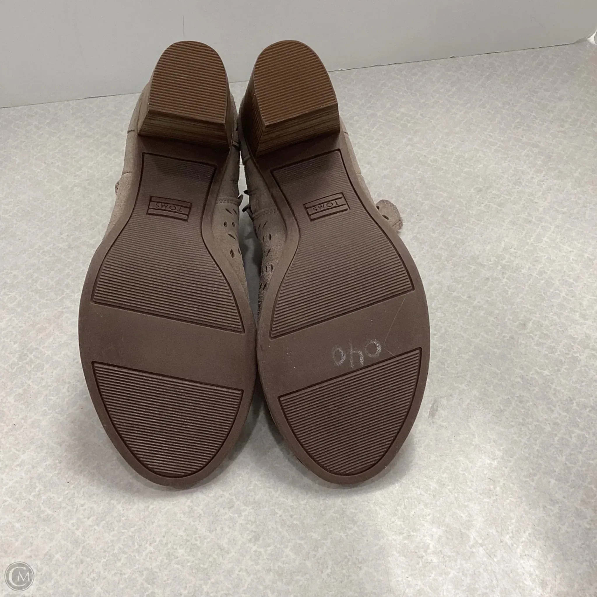 Shoes Heels Block By Toms In Taupe, Size: 7 toms