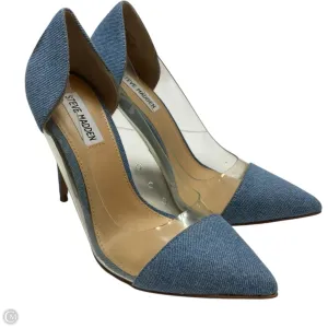 Shoes Heels Stiletto By Steve Madden In Blue Denim, Size: 8 steve madden