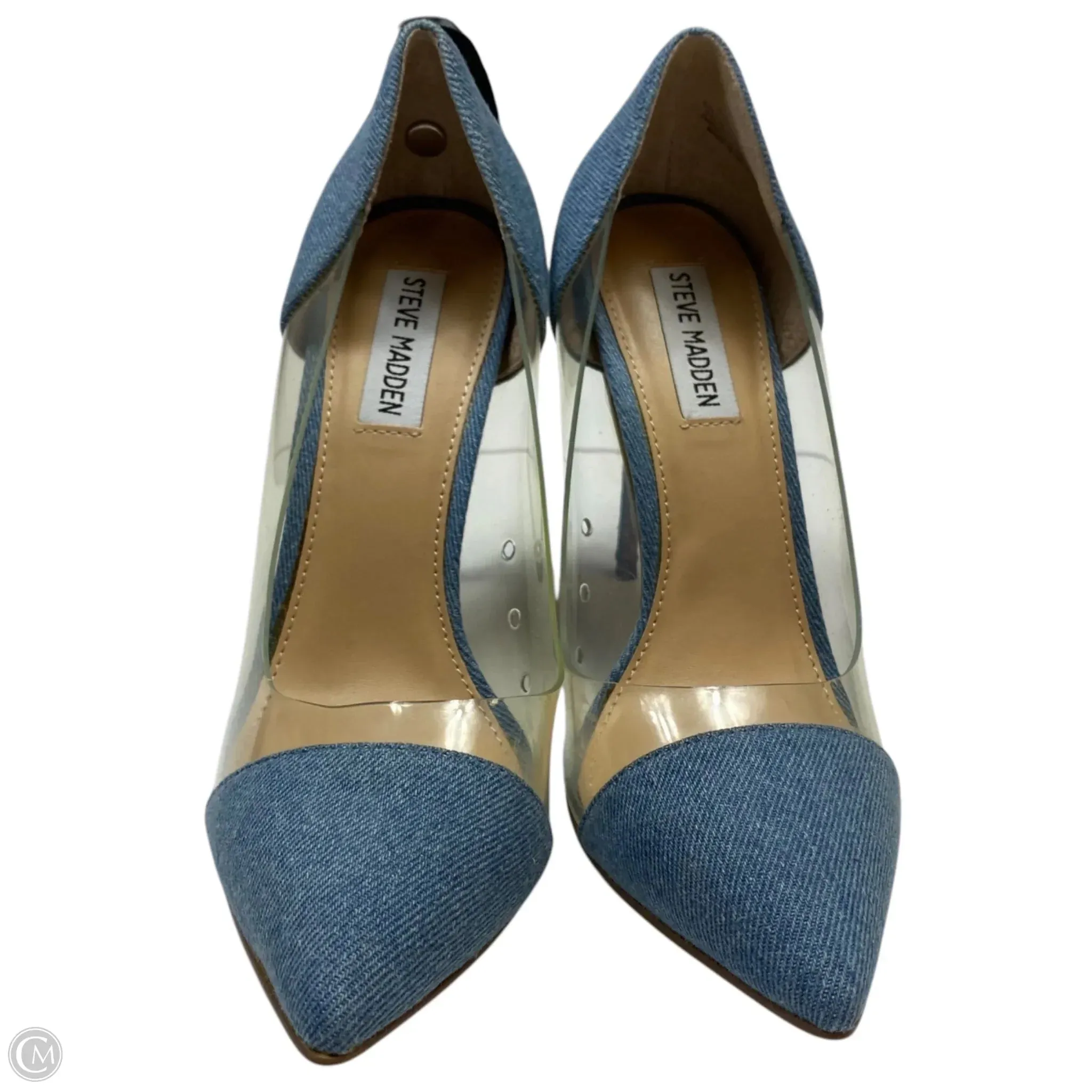 Shoes Heels Stiletto By Steve Madden In Blue Denim, Size: 8 steve madden