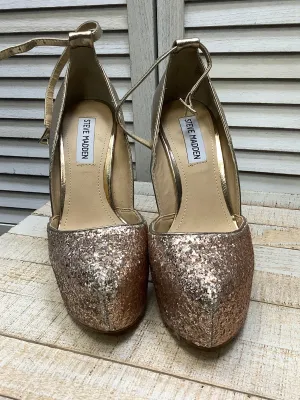 Shoes Heels Stiletto By Steve Madden In Gold, Size: 7.5 steve madden
