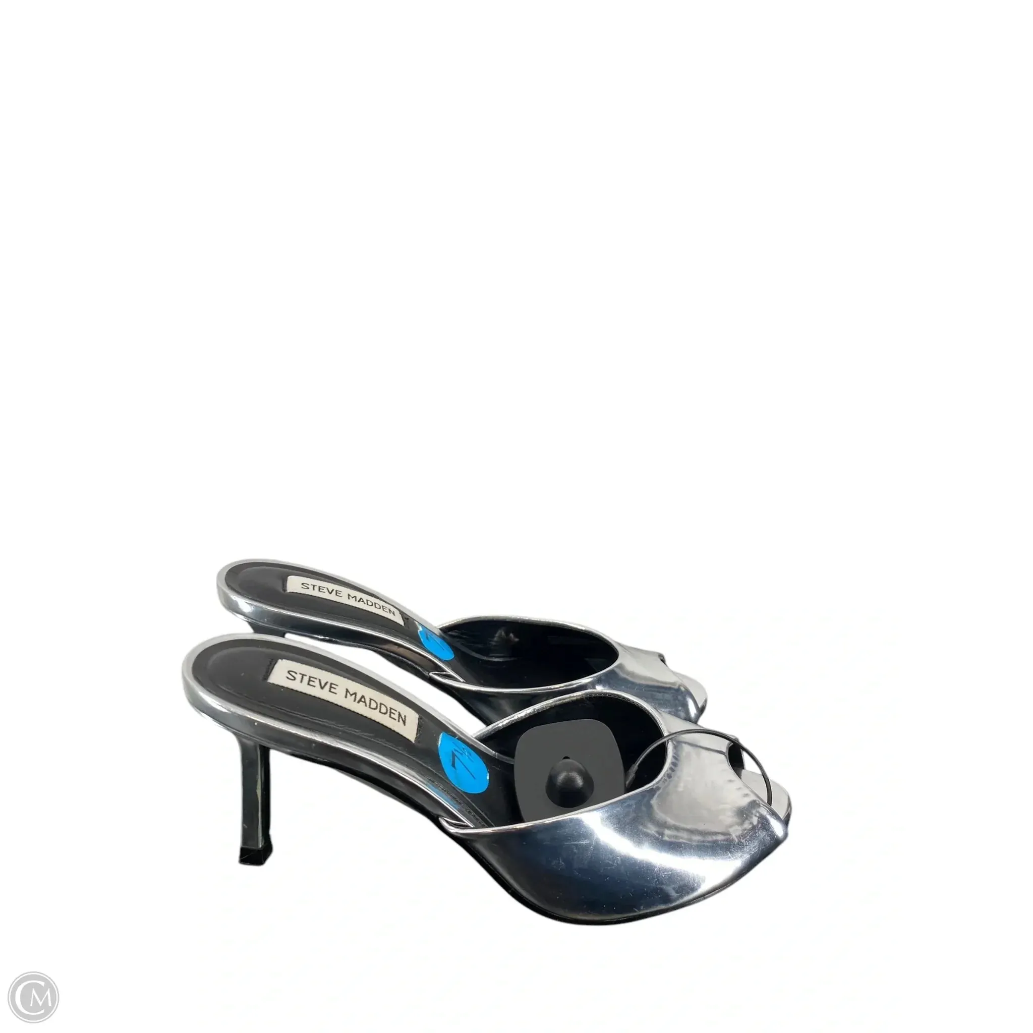 Shoes Heels Stiletto By Steve Madden In Silver, Size: 7.5