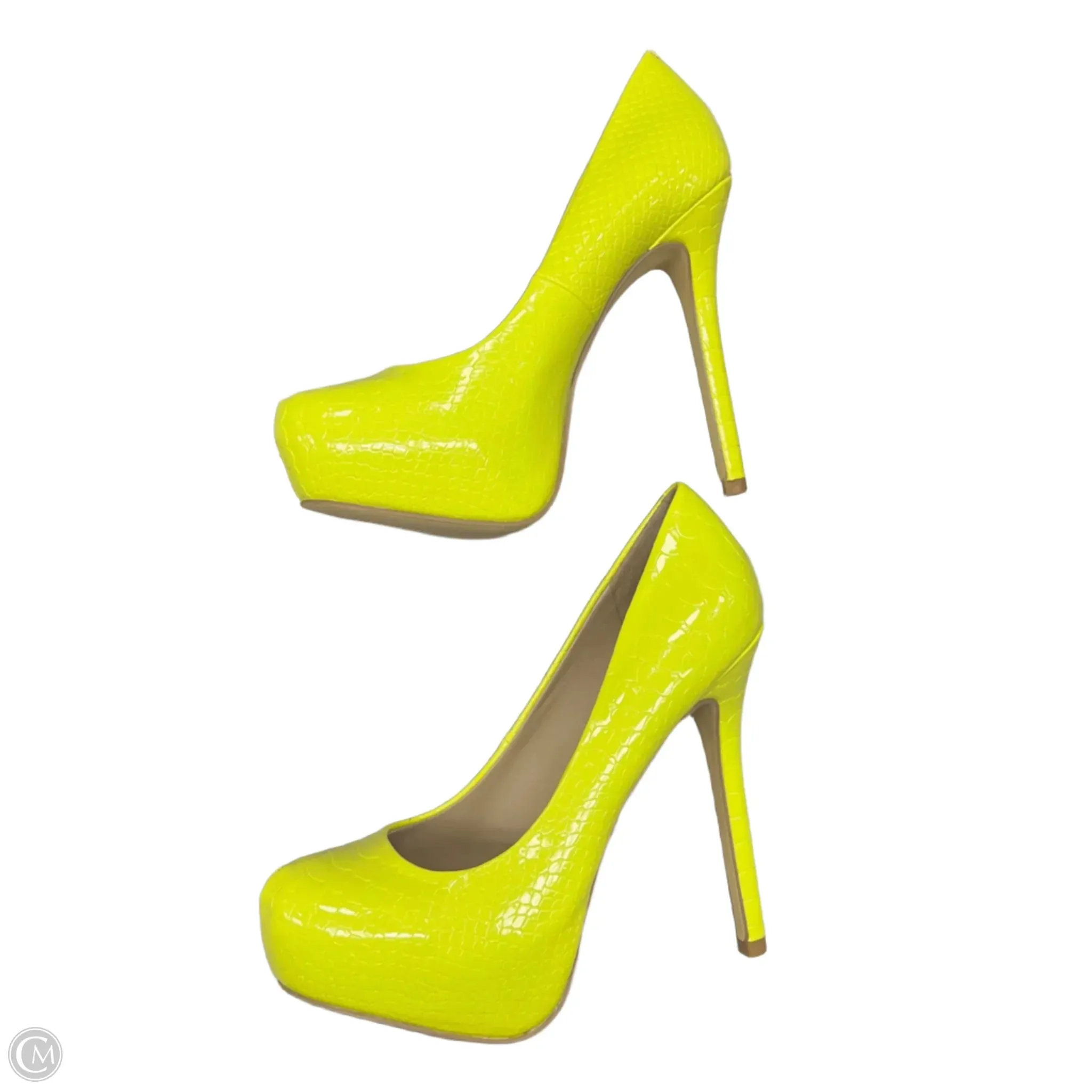 Shoes Heels Stiletto By Steve Madden In Yellow, Size: 7.5