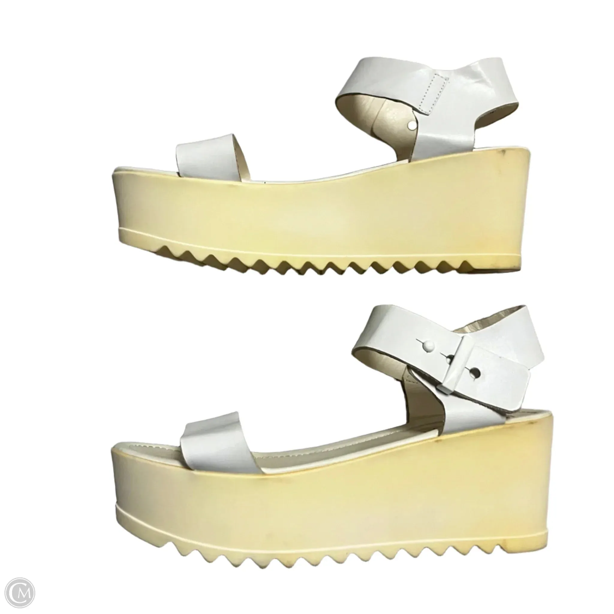 Shoes Heels Wedge By Steve Madden In White, Size: 10 steve madden