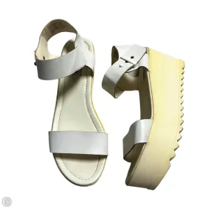 Shoes Heels Wedge By Steve Madden In White, Size: 10 steve madden