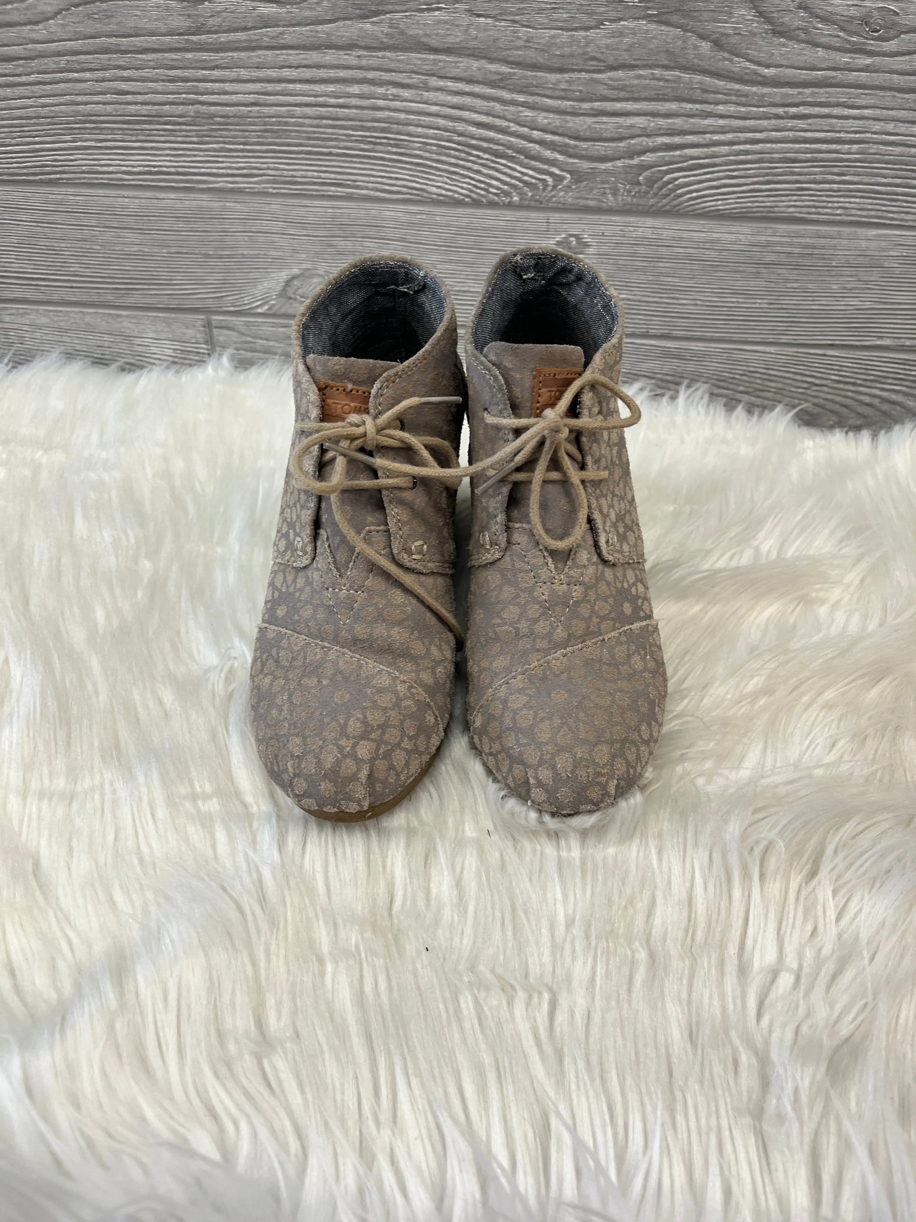 Shoes Heels Wedge By Toms In Brown, Size: 7 toms