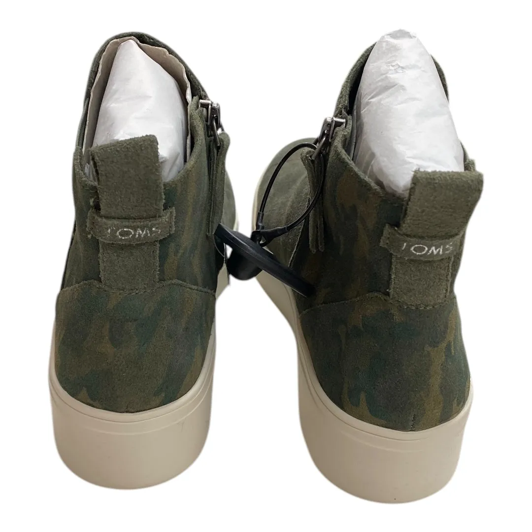 Shoes Heels Wedge By Toms In Green, Size:9.5 toms