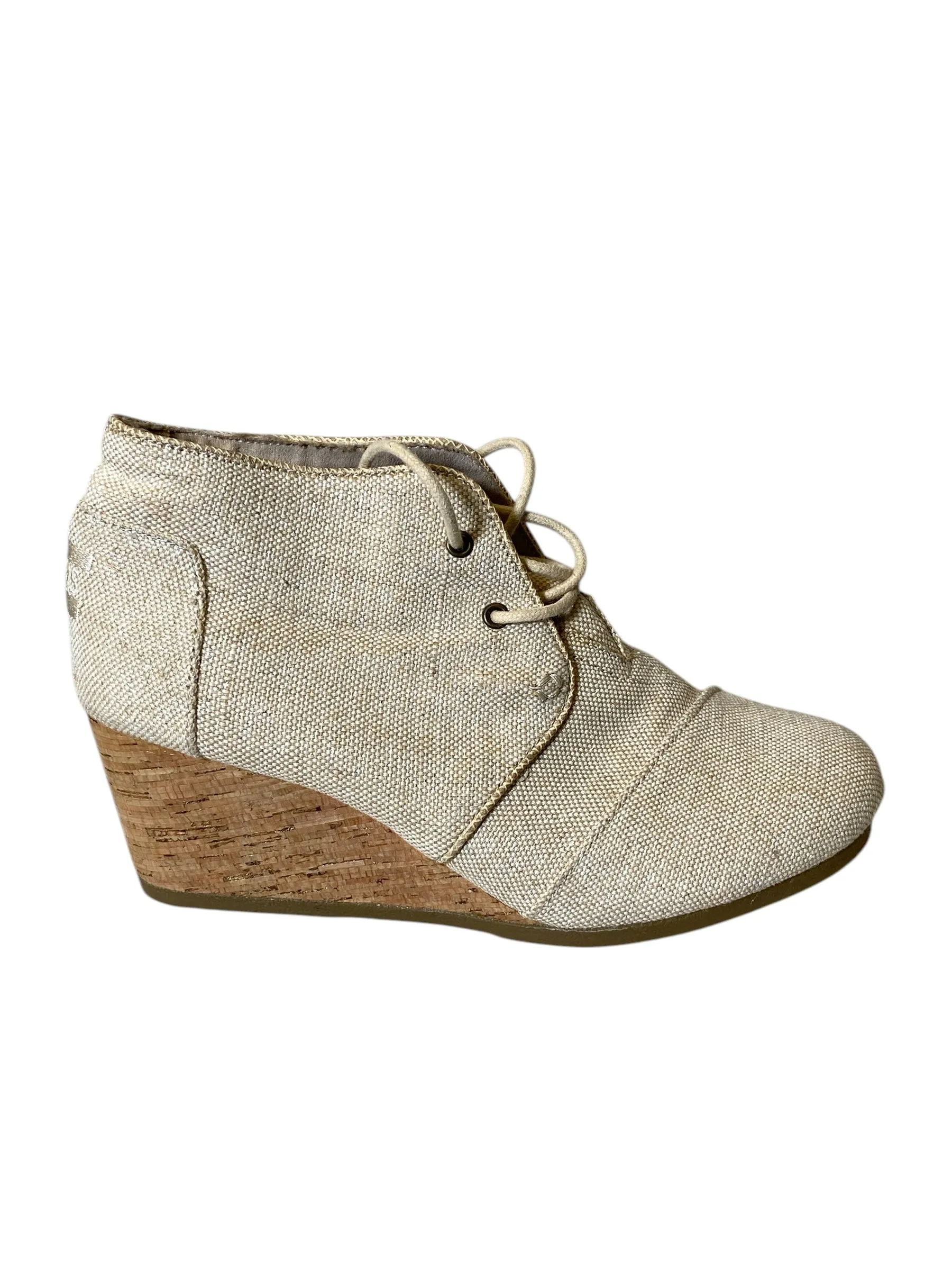 Shoes Heels Wedge By Toms In Tan, Size: 8 toms