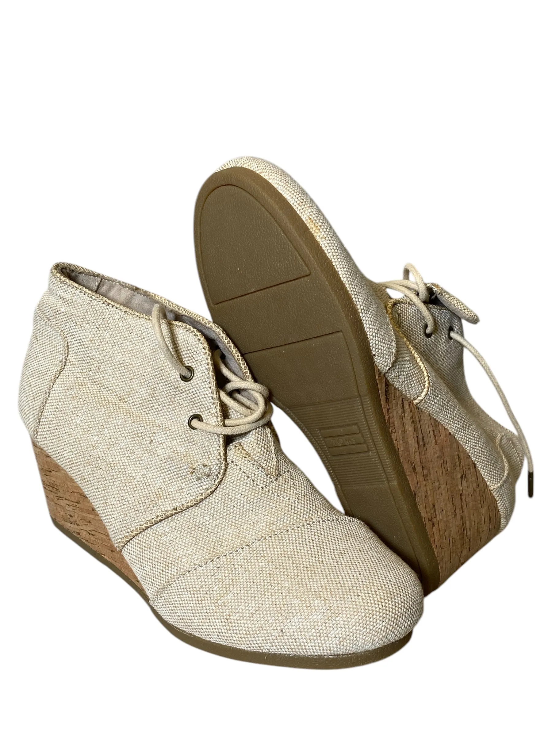 Shoes Heels Wedge By Toms In Tan, Size: 8 toms