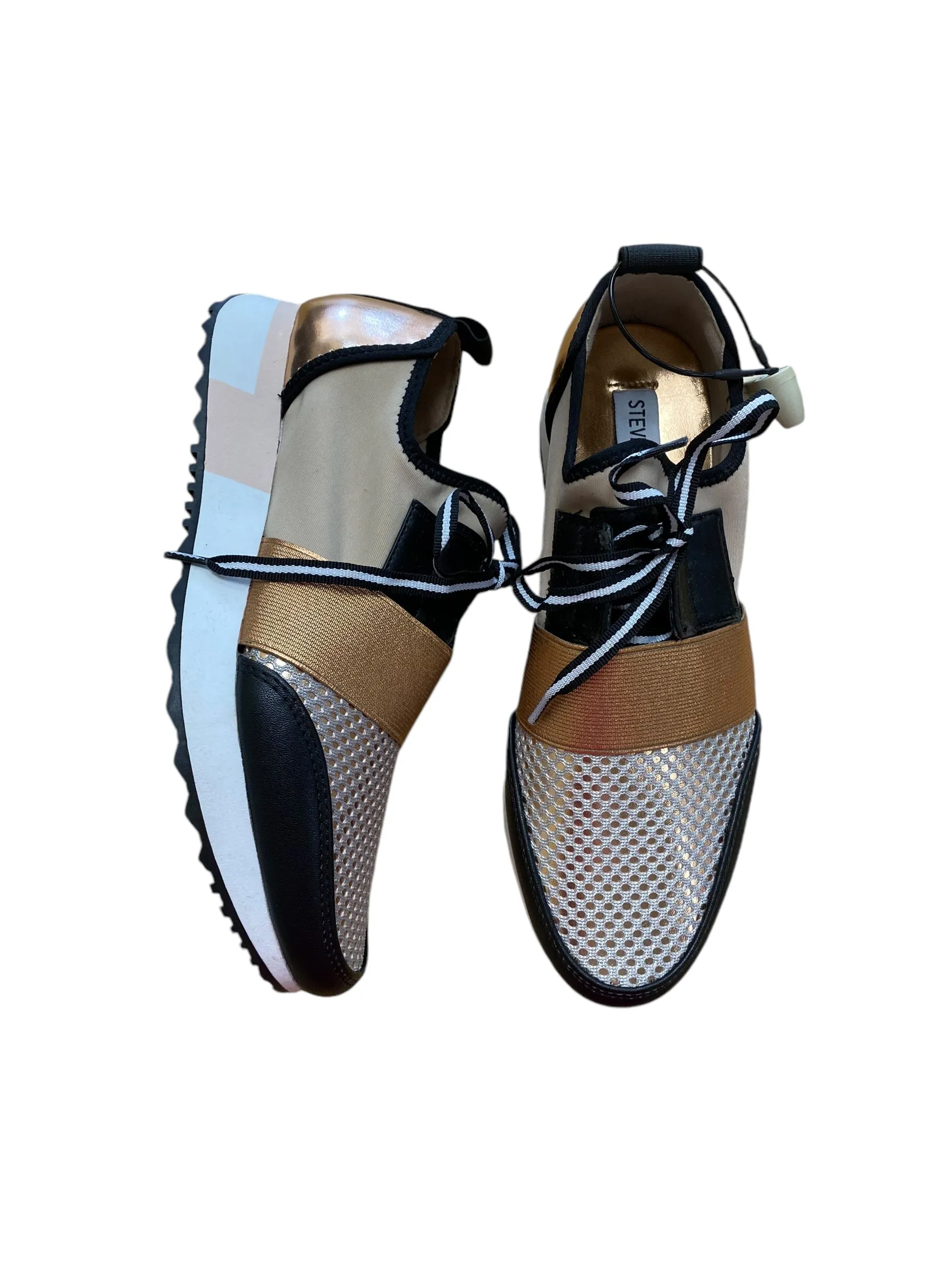 Shoes Sneakers By Steve Madden In Brown & Cream, Size: 6.5 steve madden