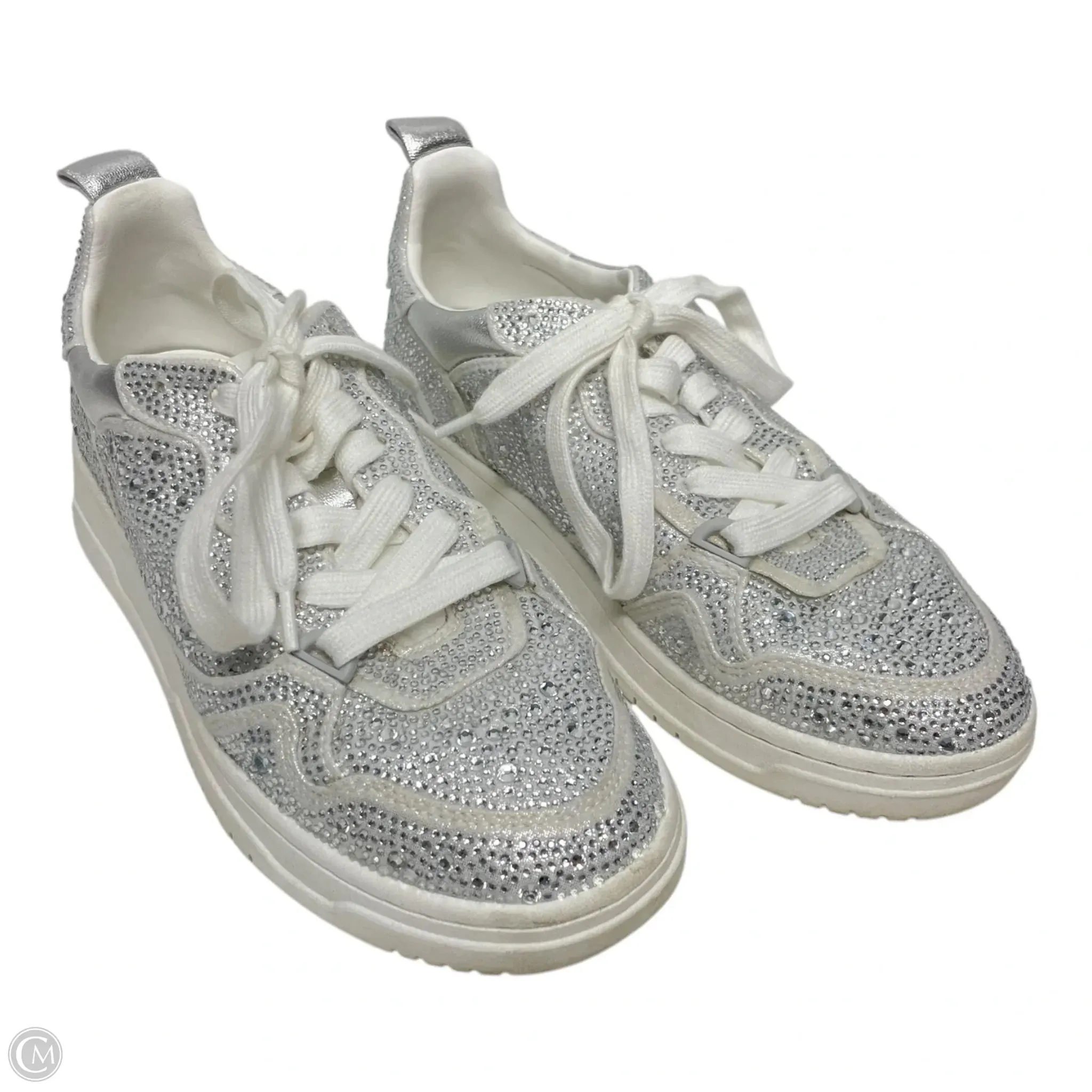 Shoes Sneakers By Steve Madden In Silver, Size: 8 steve madden