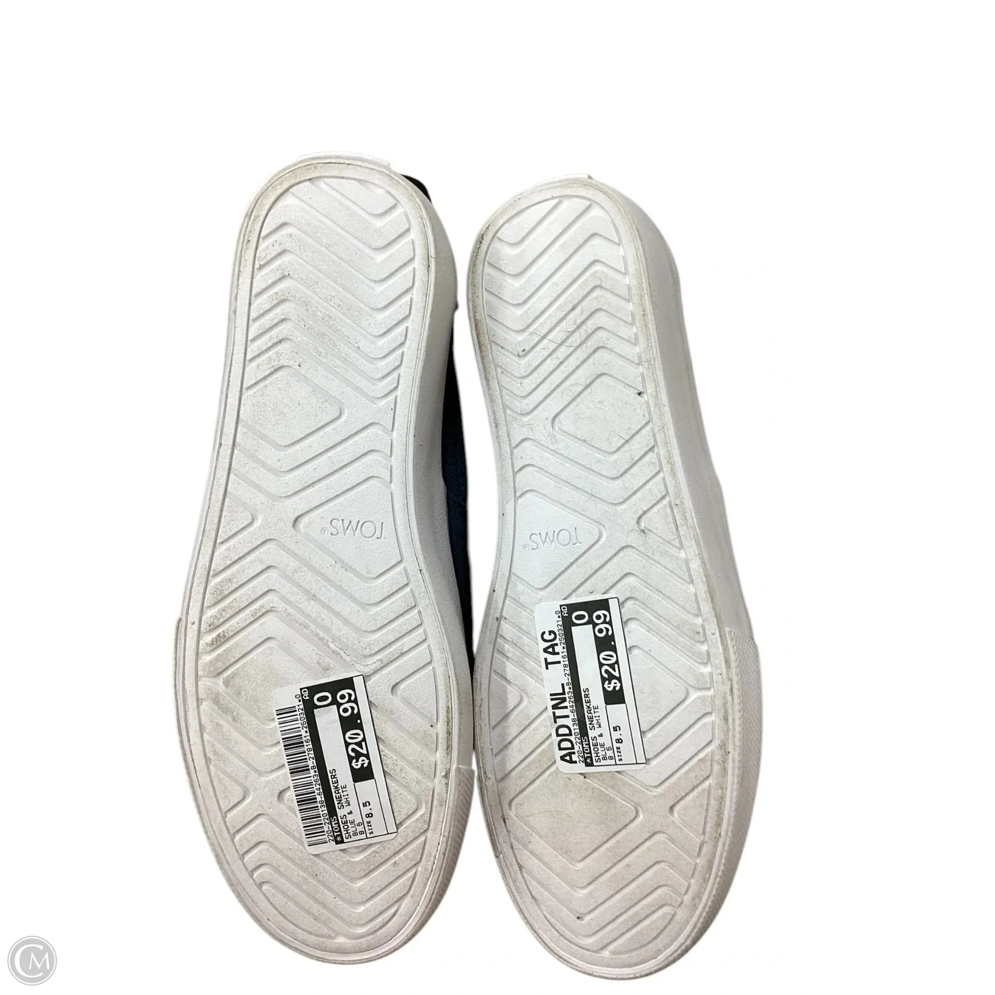 Shoes Sneakers By Toms In Blue & White, Size: 8.5 toms