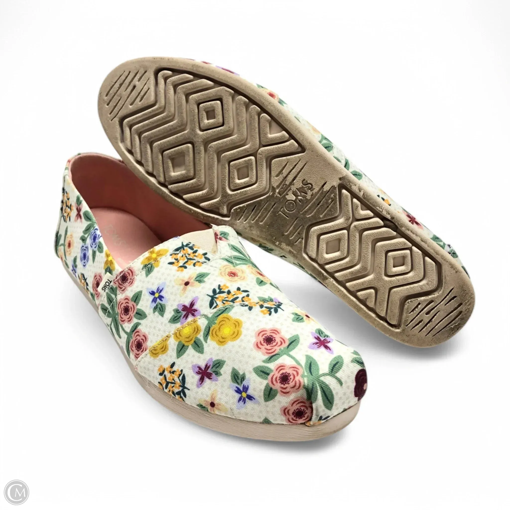 Shoes Sneakers By Toms In Floral Print, Size: 8 toms