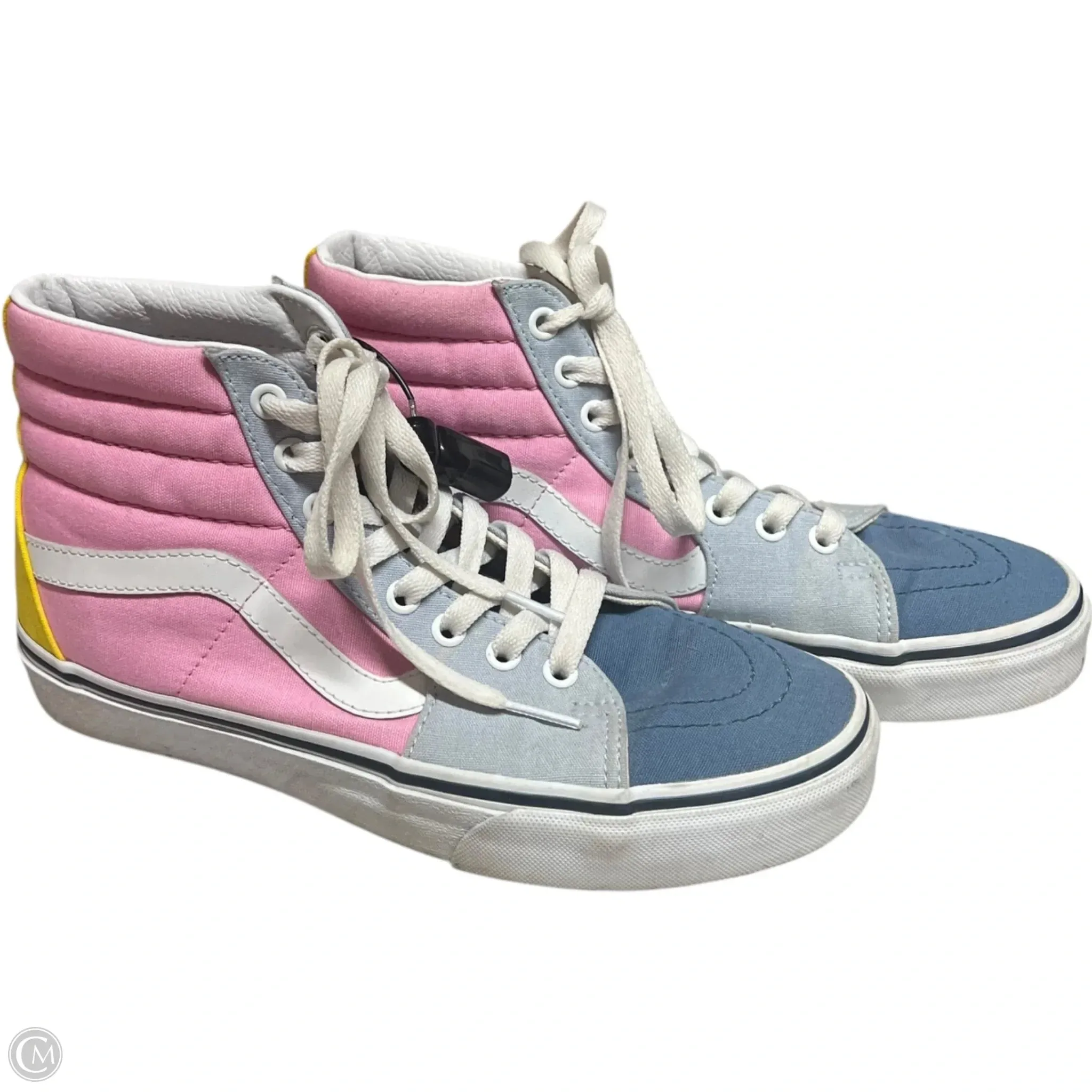 Shoes Sneakers By Vans In Blue & Pink, Size: 8.5