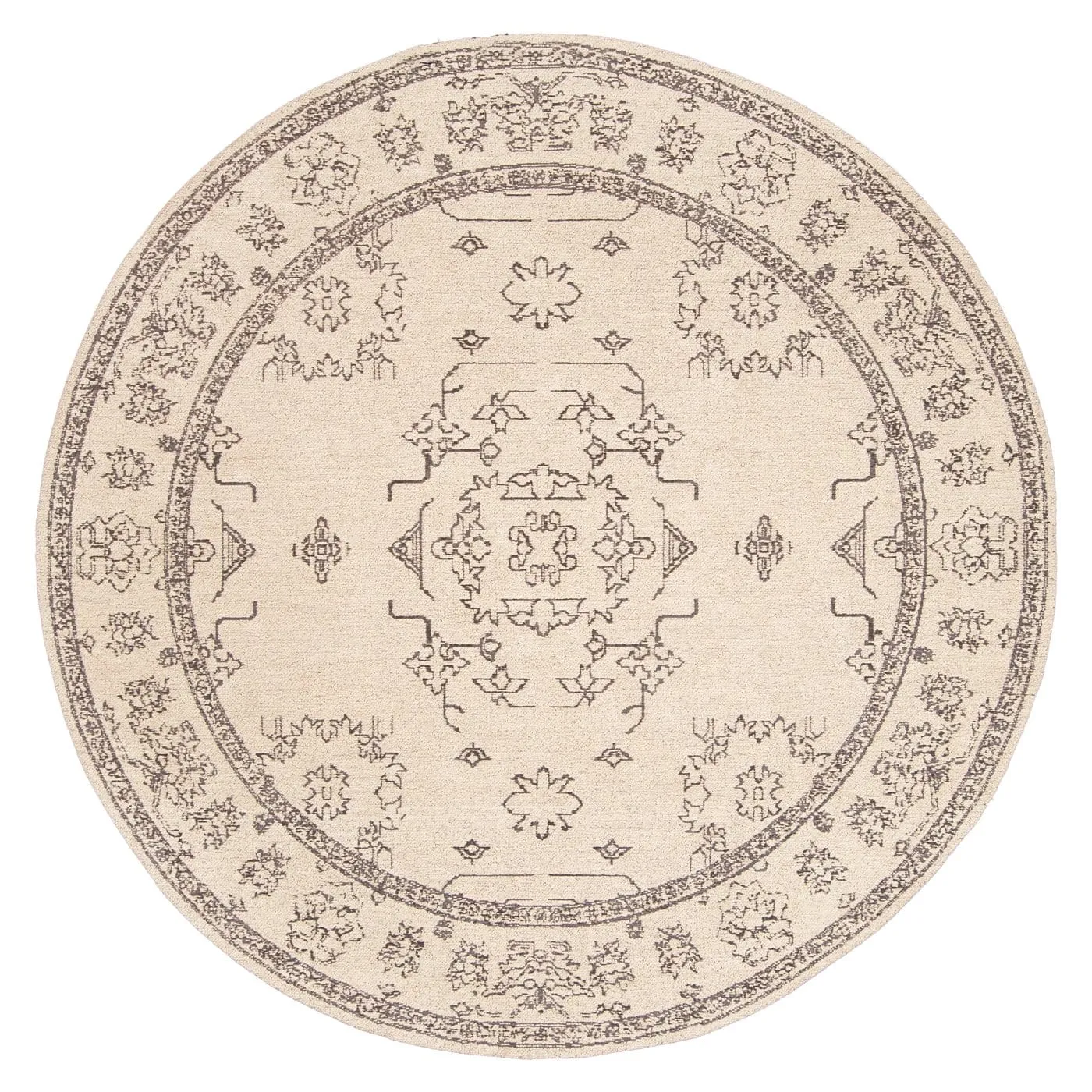 Sienna Beige and Black Scandi Pattern Round Rug *NO RETURNS UNLESS FAULTYmodern color block patchwork rug