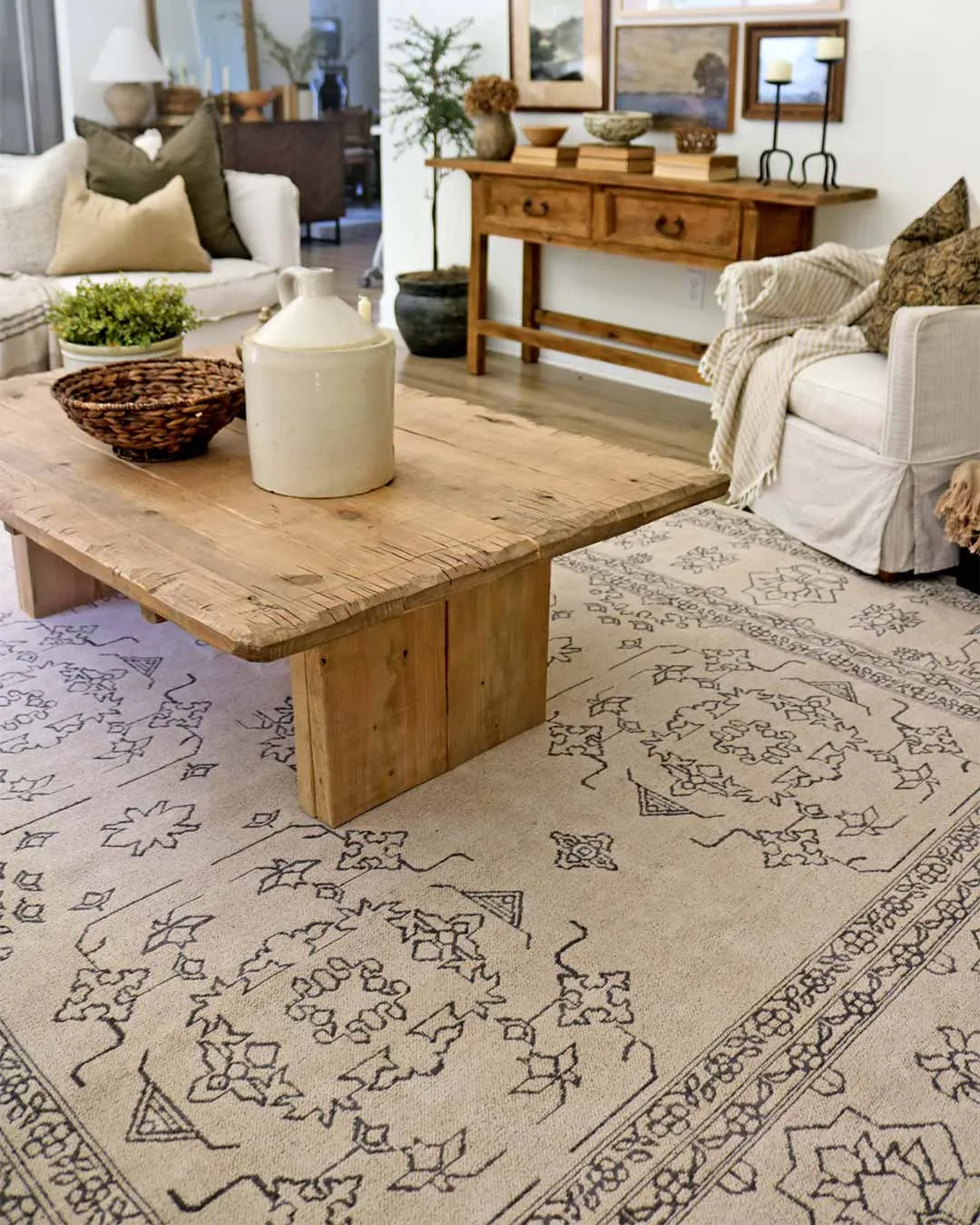 Sienna Beige and Black Scandi Pattern Rug *NO RETURNS UNLESS FAULTY