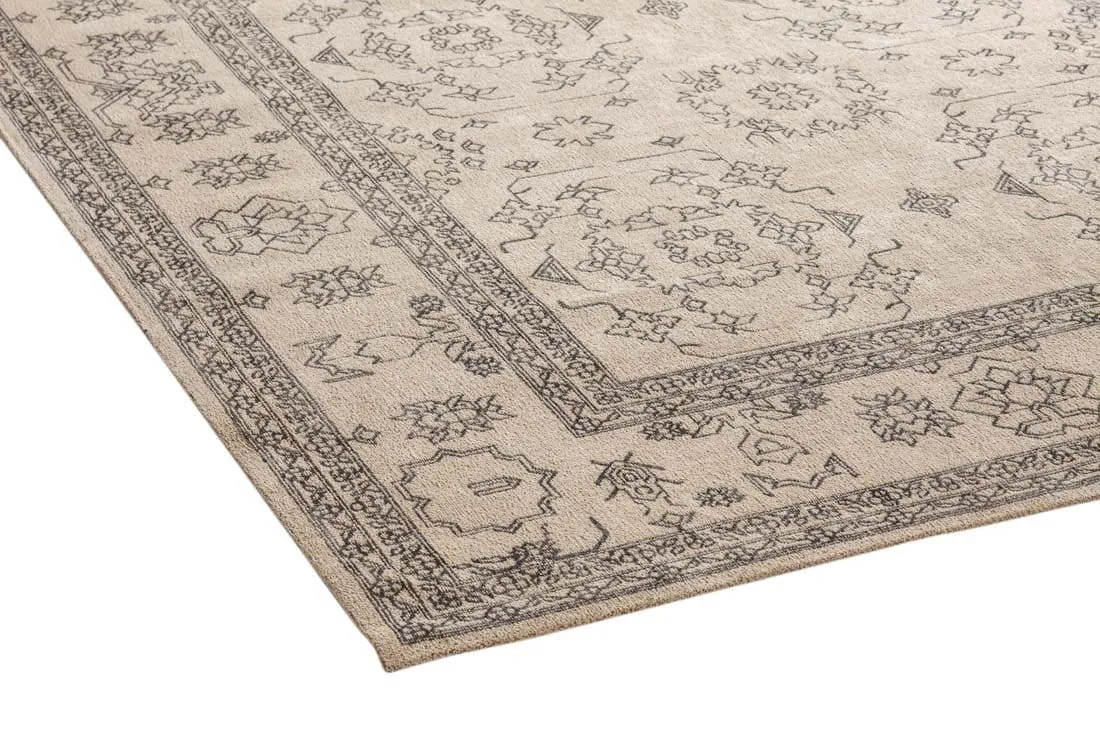 Sienna Beige and Black Scandi Pattern Rug *NO RETURNS UNLESS FAULTY