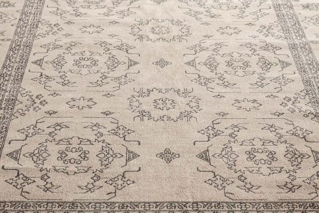 Sienna Beige and Black Scandi Pattern Rug *NO RETURNS UNLESS FAULTY