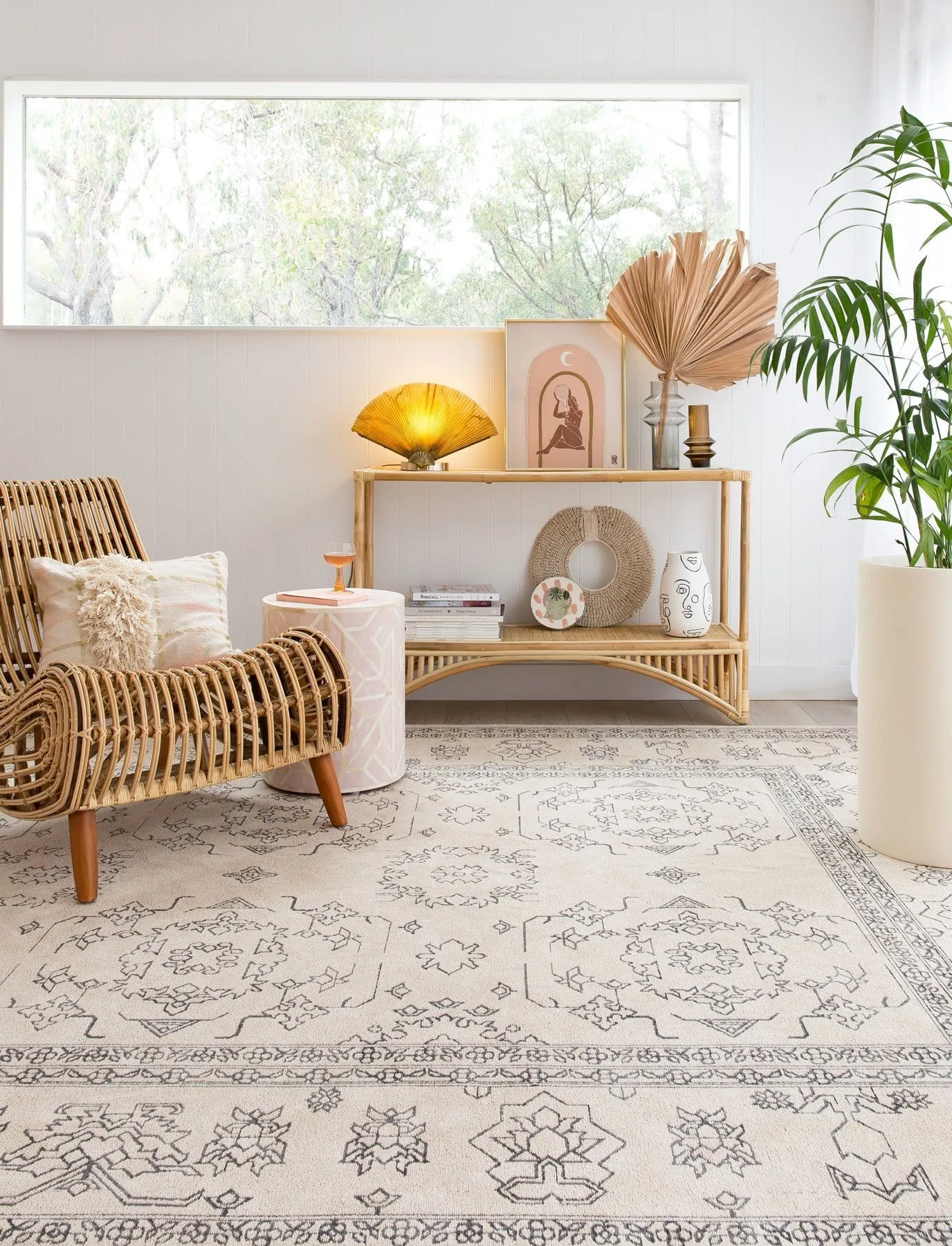 Sienna Beige and Black Scandi Pattern Rug *NO RETURNS UNLESS FAULTY
