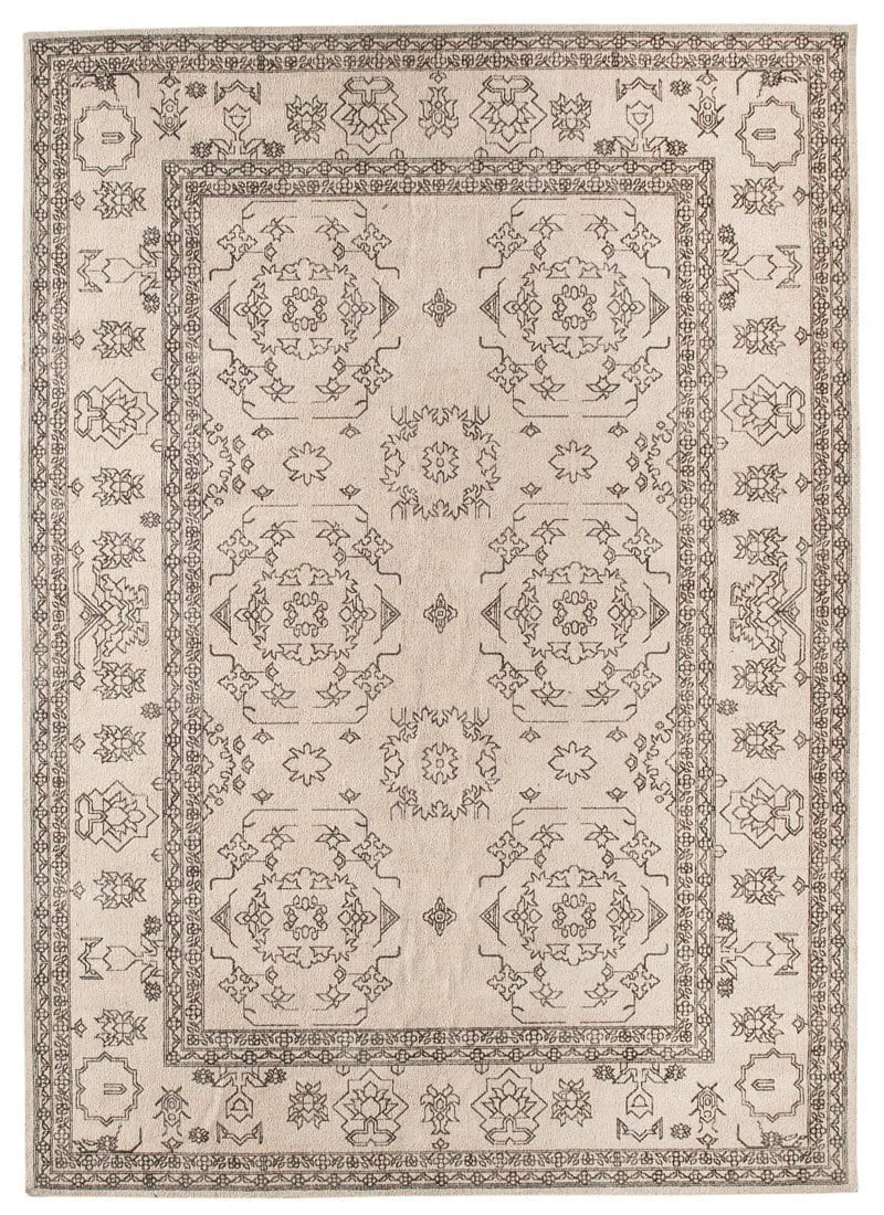 Sienna Beige and Black Scandi Pattern Rug *NO RETURNS UNLESS FAULTYmodern color block patchwork rug
