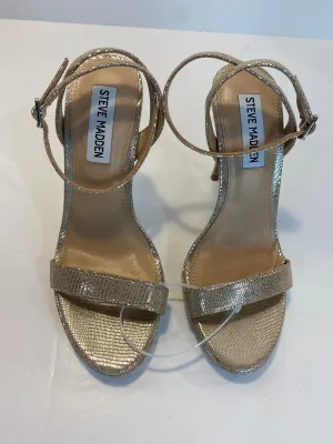 Silver Shoes Heels Stiletto Steve Madden, Size 6 steve madden
