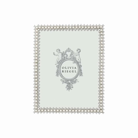 Silver Crystal & Pearl Frame - 4" X 6"home decor ,wall decor 