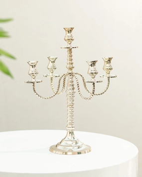 Silver Glow 5 Arms Candle Standhome decor ,wall decor 