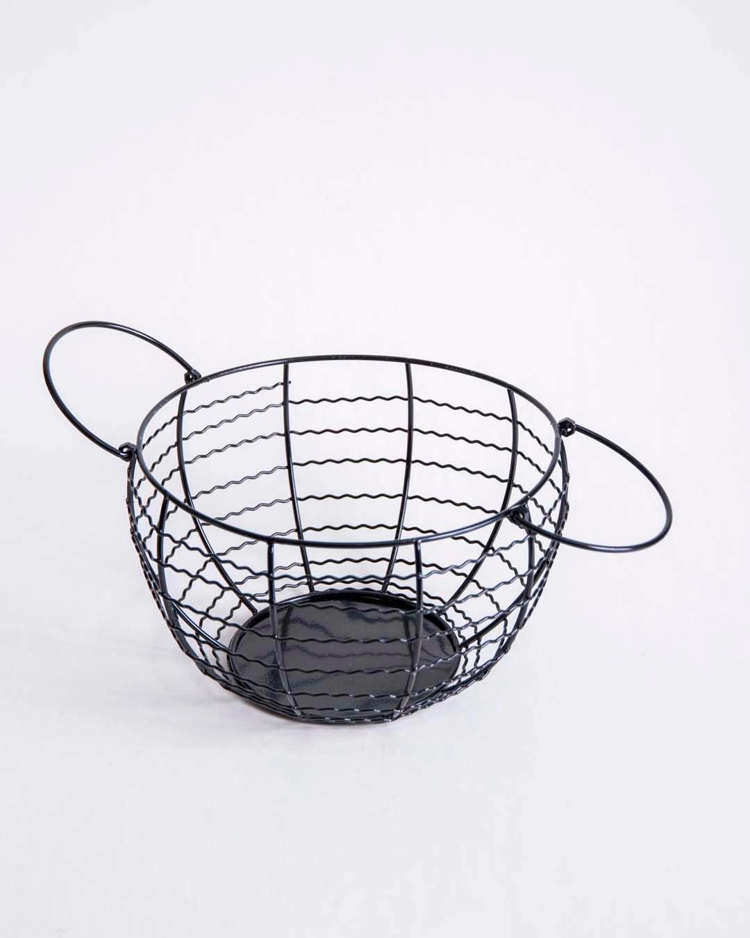Silver Splatter - Ceramic Top Rooster Basket