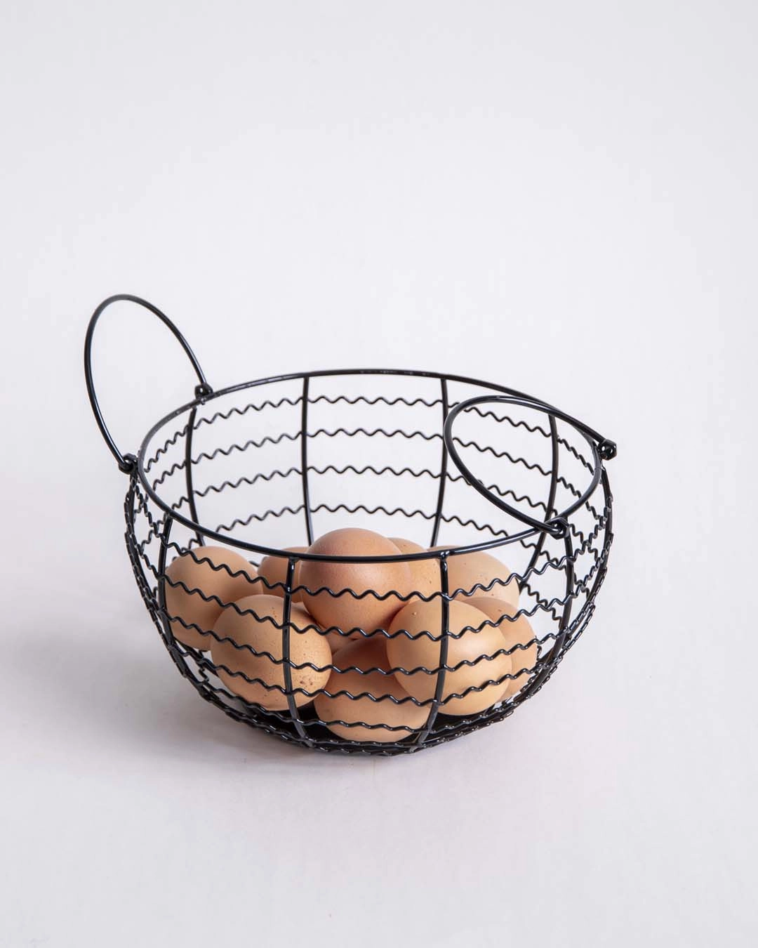 Silver Splatter - Ceramic Top Rooster Basket