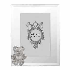 Silver Teddy Bear Frame 5x7home decor ,wall decor 