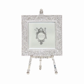 Silver Windsor On Easel Frame - 4" X 4"picture frame ,decorative photo frame 