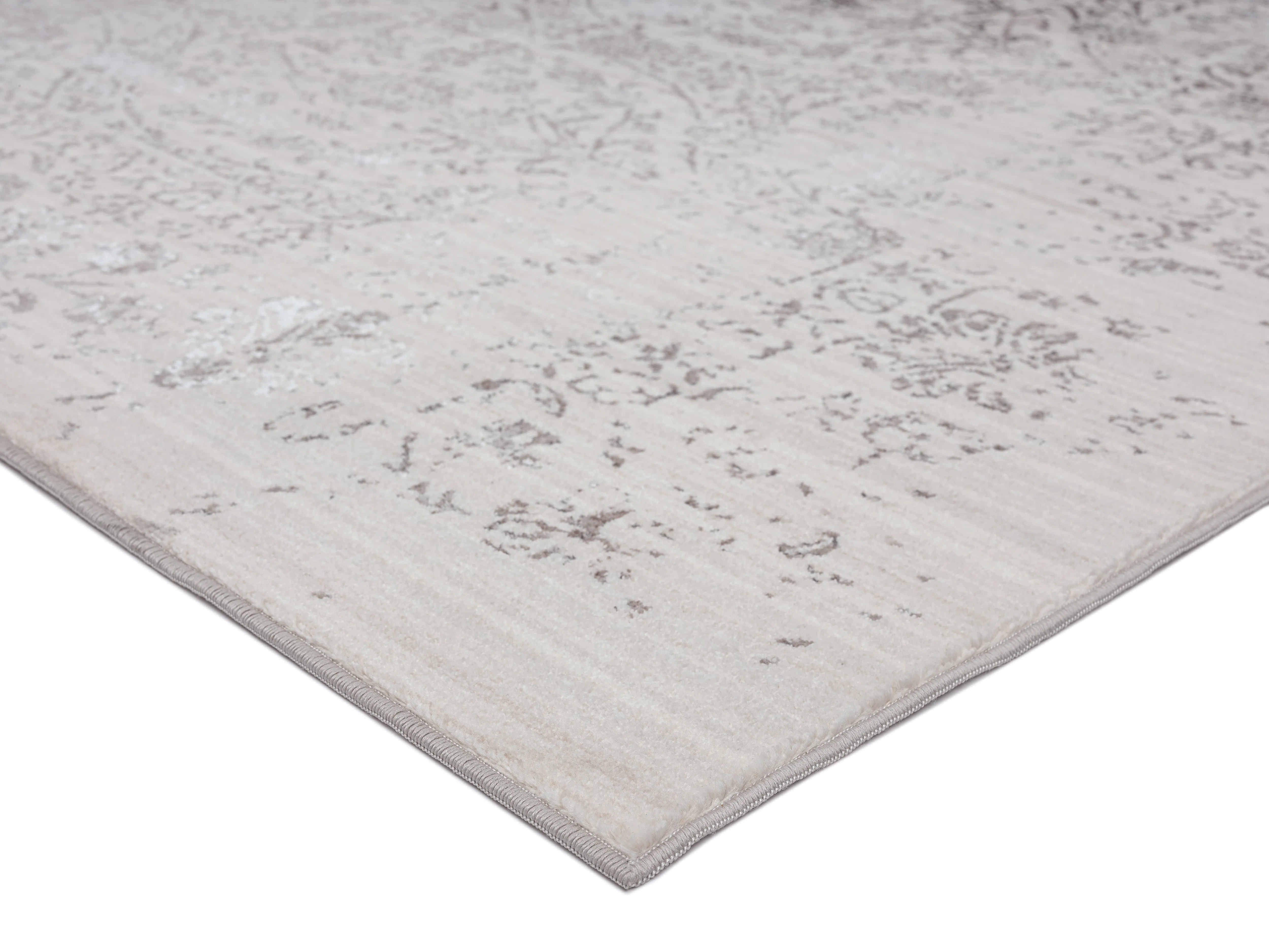 Simran Cream Brown And Silver Traditional Floral Rug *NO RETURNS UNLESS FAULTY