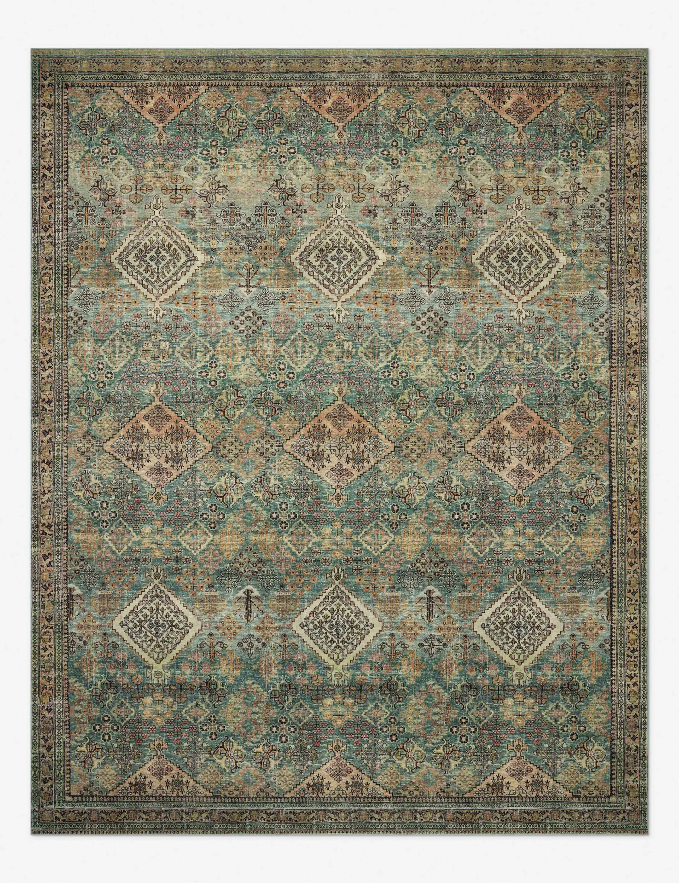 Sinclair III Rug by Magnolia Home by Joanna Gaines x Loloimodern color block patchwork rug