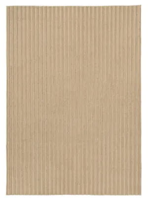 Sitti Beige Striped Washable Faux Fur Rugmodern color block patchwork rug