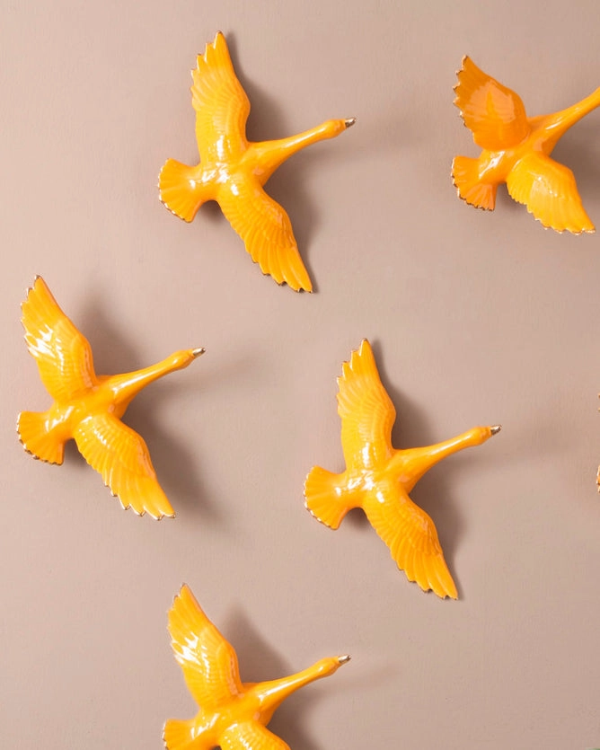 Skyward Wings Wall Mounted Birds - Set Of 6
