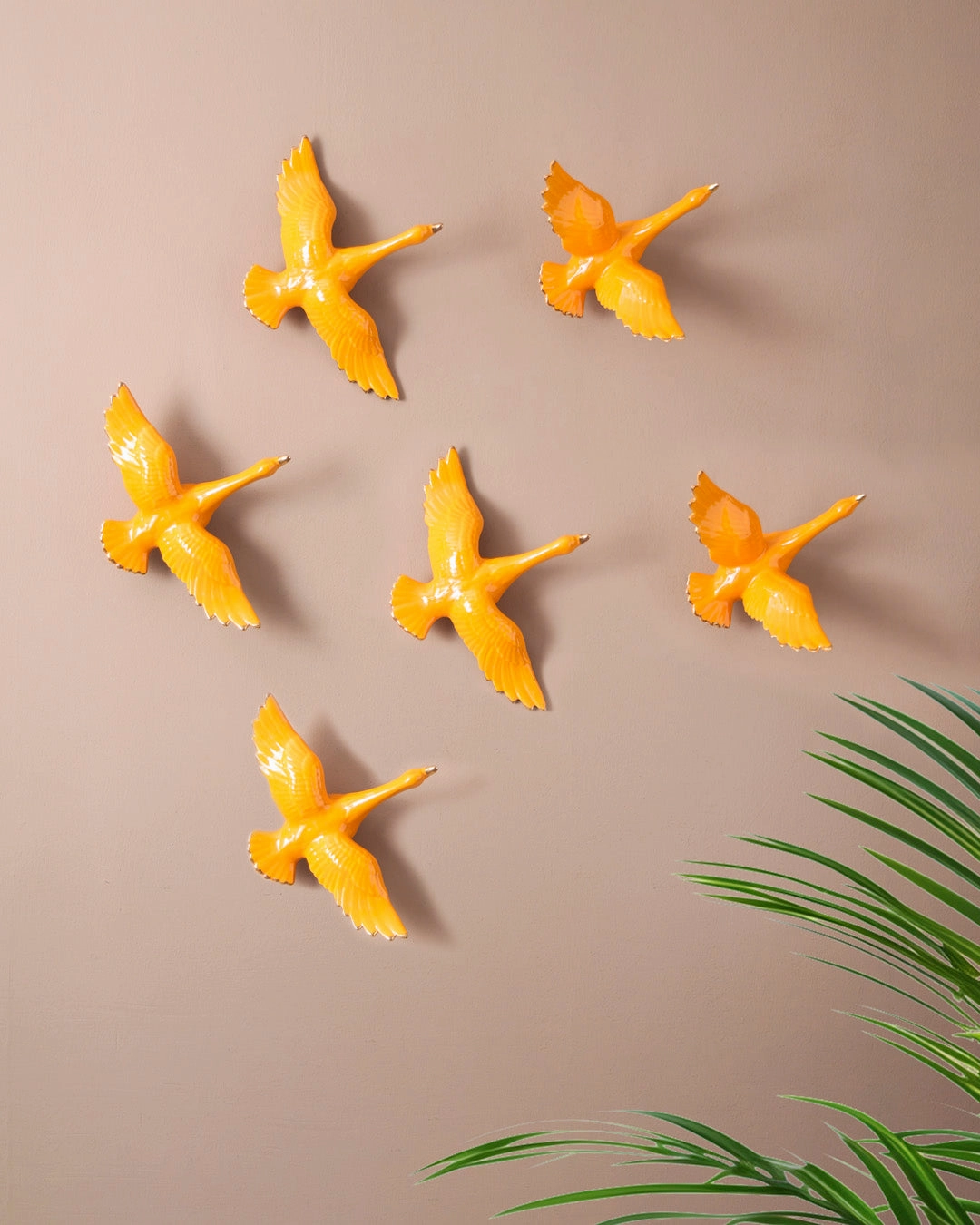Skyward Wings Wall Mounted Birds - Set Of 6nordic style wall decor