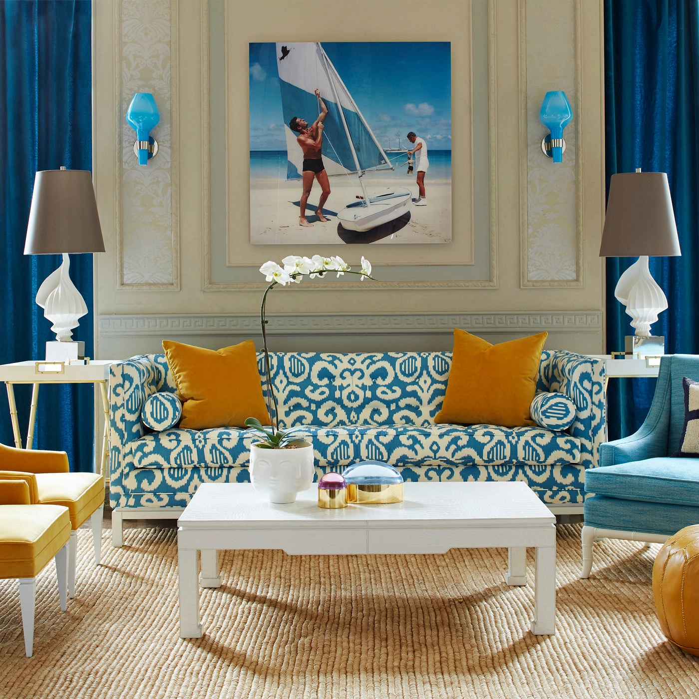 Slim Aarons Boating in Antigua Photograph