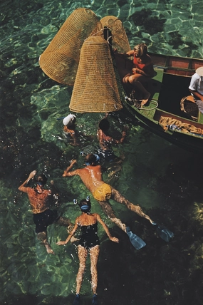 Slim Aarons "Snorkelling In Malta" Photographnordic style wall decor