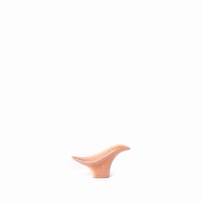 Small Bird in Grapefruit and Opaque Whitenordic minimalist vase