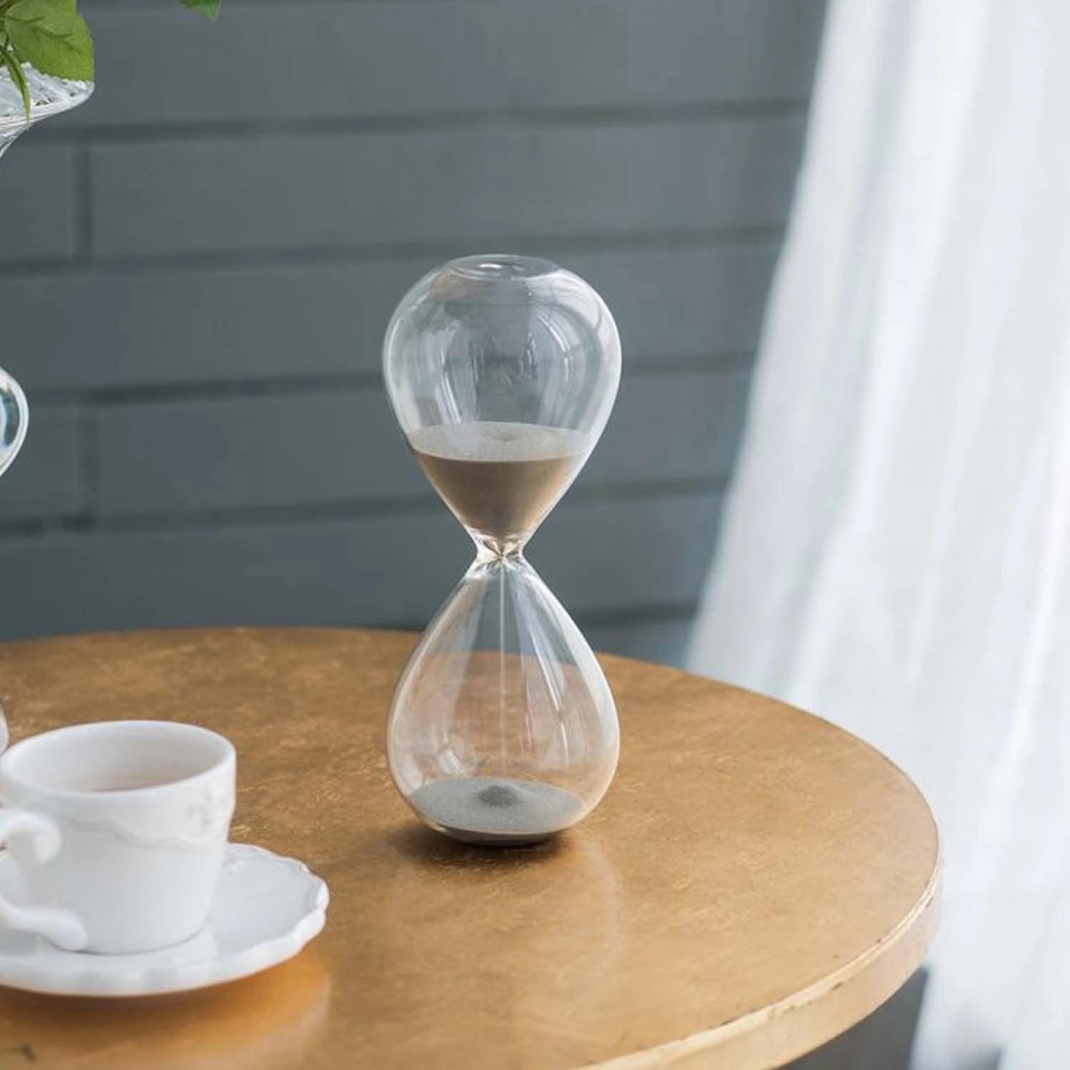 Smoke Sand Hour Glass - 8" Tall