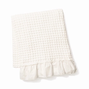 Smoothy Waffle Throw 130X170 Whitebedding sets ,throw blankets 